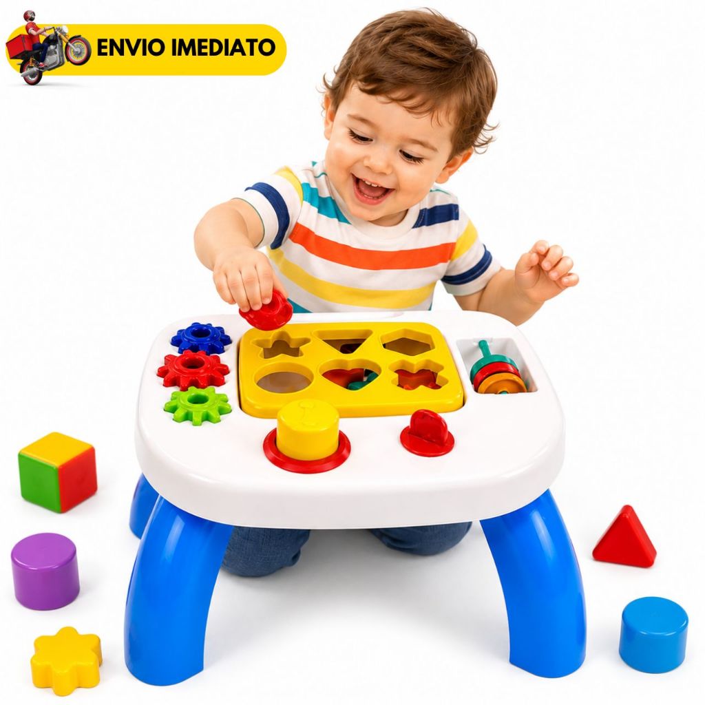 Mesinha Infantil Didática Educativa Formas Geomé