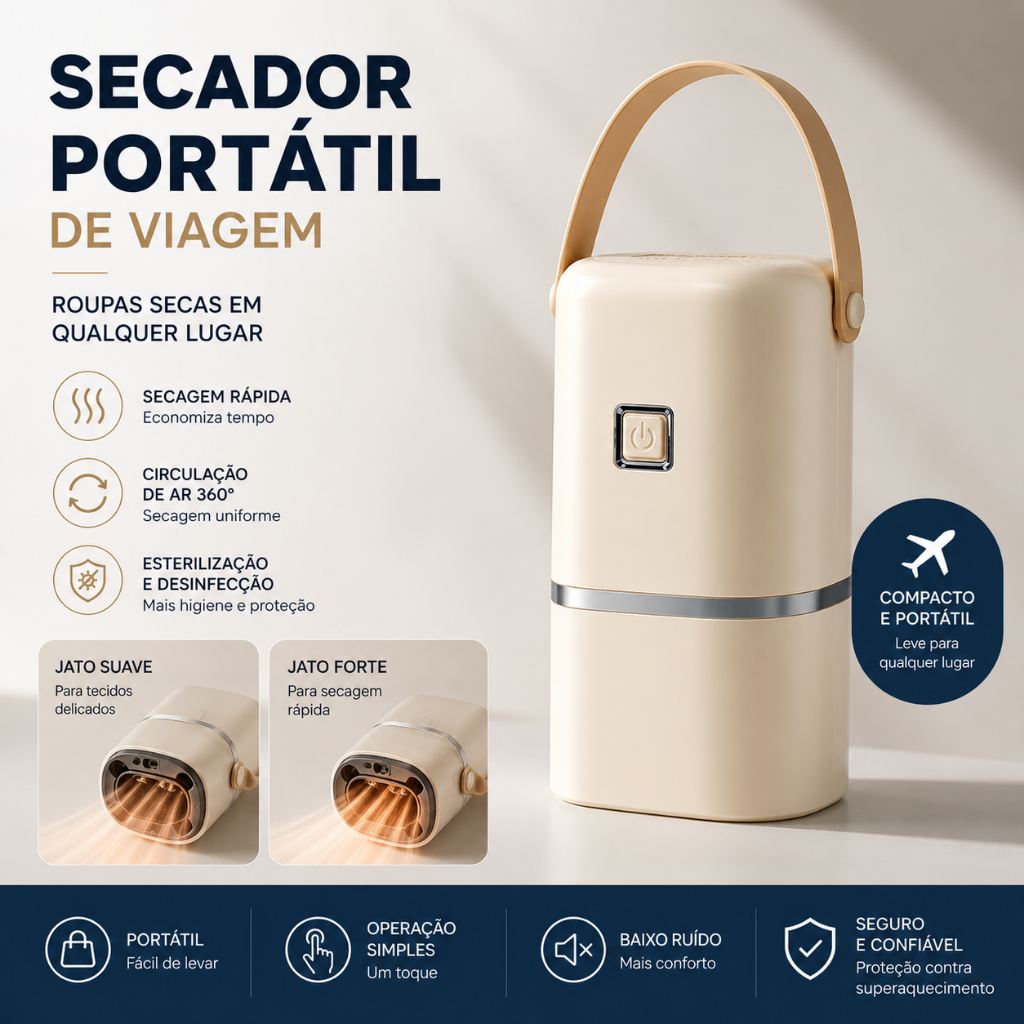 Secador de Roupas Portátil Para Viagem e Casa | S