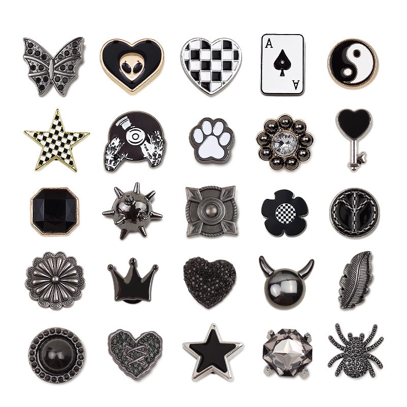 100 # Miss Zoe Jibtz Metal Preto Buraco Sacos Aces