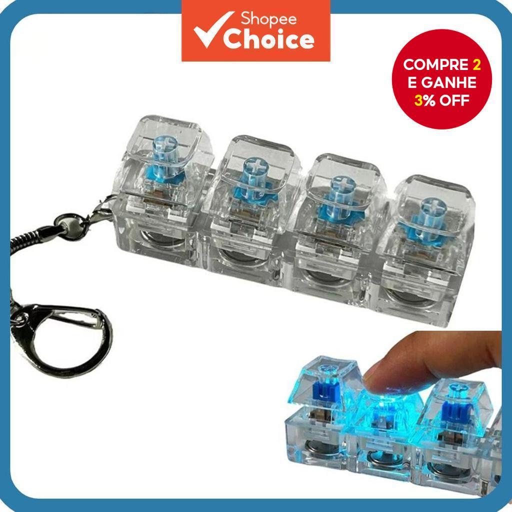 Fidget Spinner Chaveiro com Teclado de 4 Teclas, A