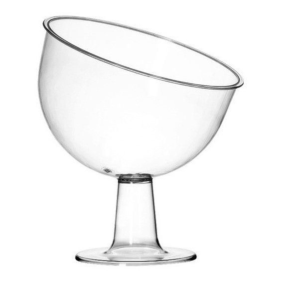 Taça Inclinada Grande C/Pedestal Acrílica Para D