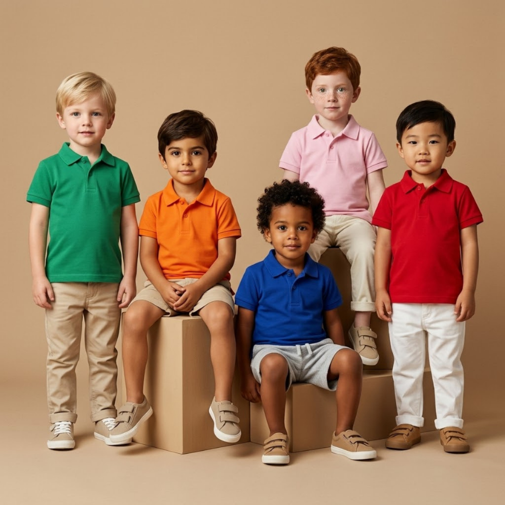Camisa Polo Infantil Piquet Algodão Menino Manga 