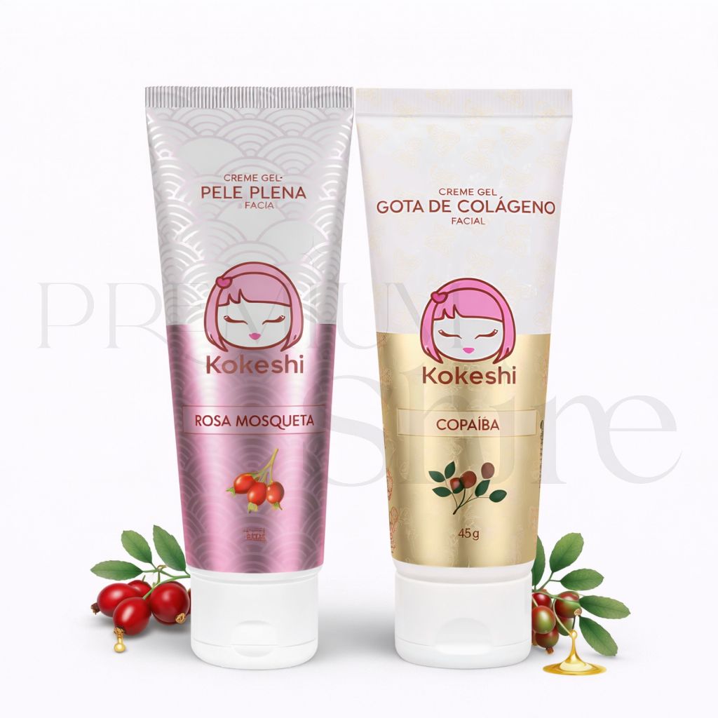 Creme Facial Gel Kokeshi 45g Antienvelhecimento Re