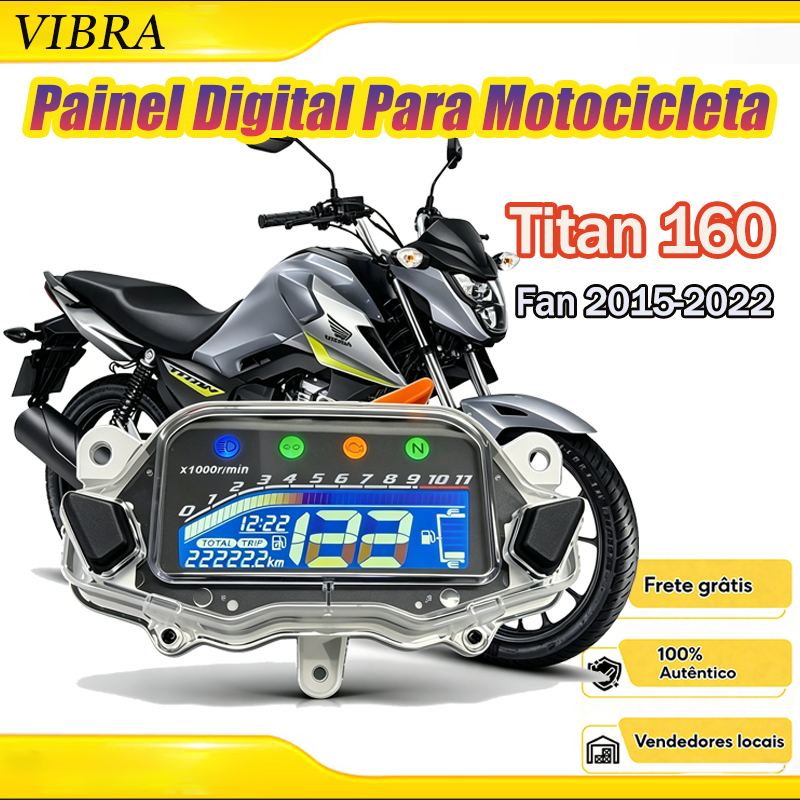 Painel De Velocímetro Digital Para Motocicleta , 
