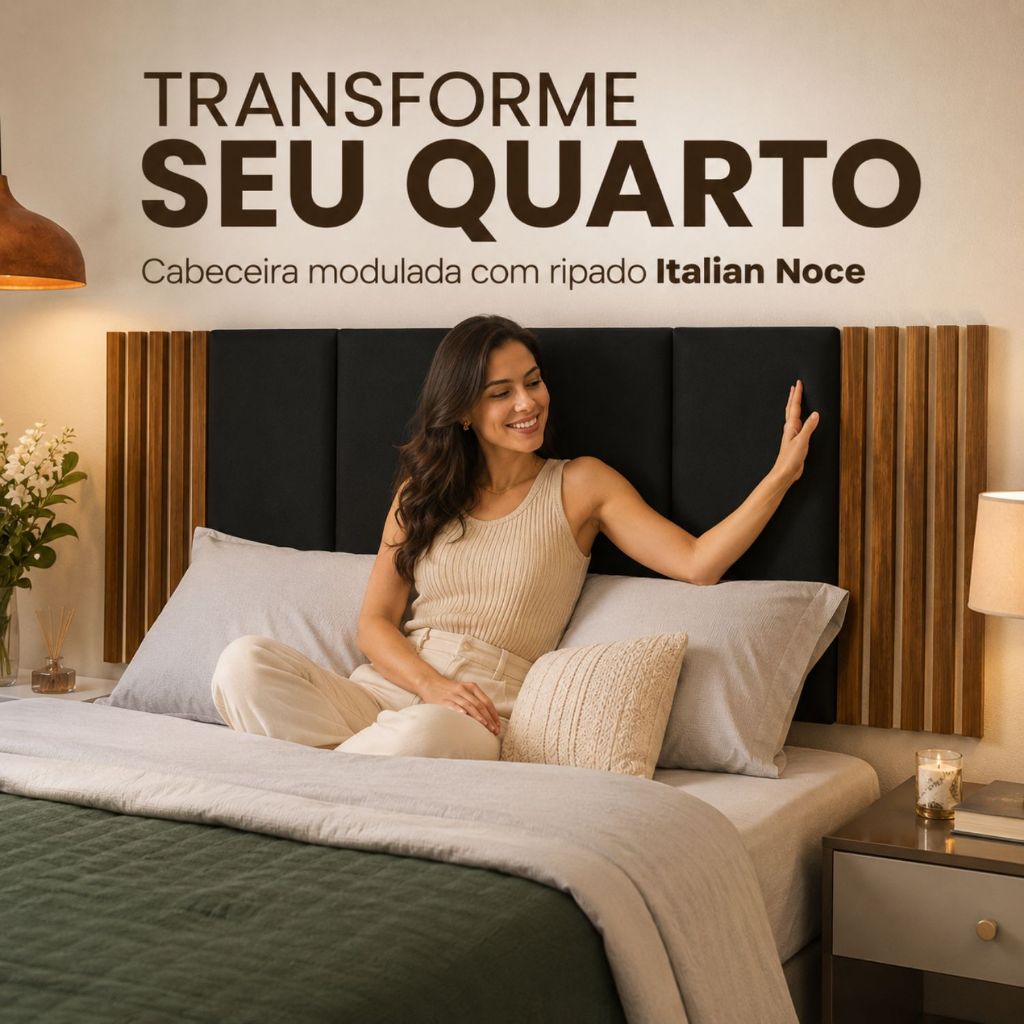 Kit com até 12 Peças Cabeceira Modular + Painel 