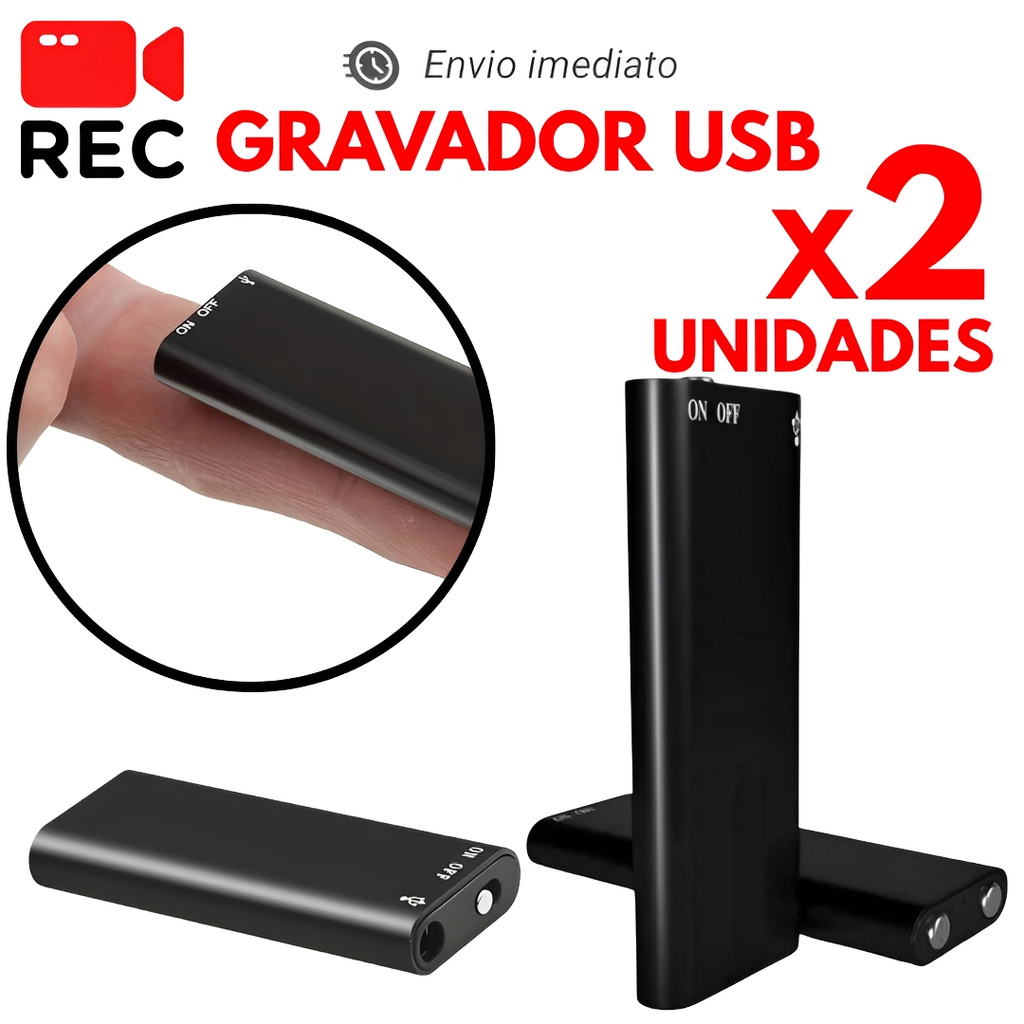 Gravador de Voz Mini Portátil Digital Espião Pro