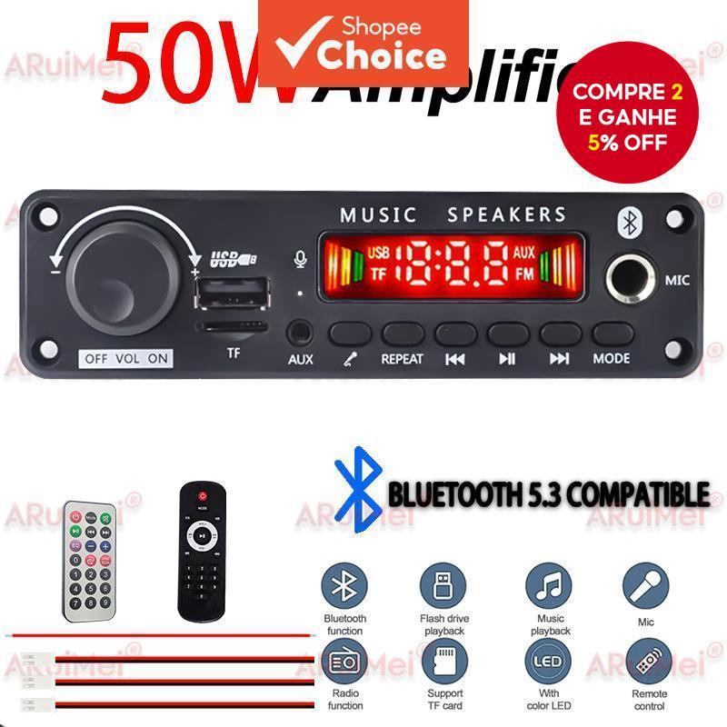 Módulo Amplificador Bluetooth 5.3 De 50 W Com Rep