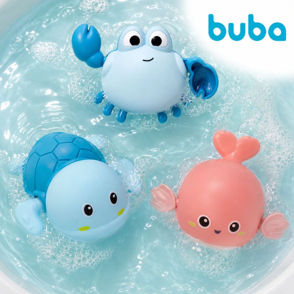 Brinquedo de Banho a Corda Buba Bebê Tartaruguinh