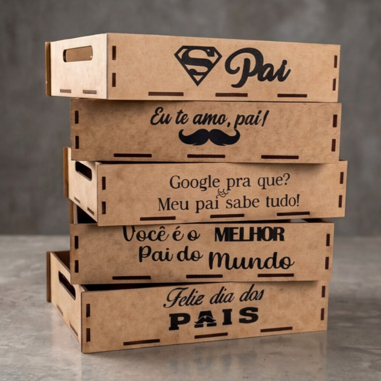 KIT 10 UND CESTA BANDEJA 20×15 DIA DOS PAIS P