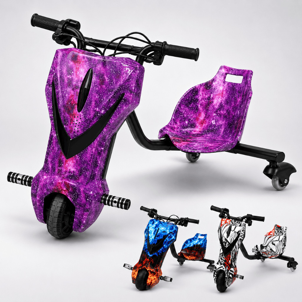 Drift Elétrico Triciclo com Led 100kg Infantil 35