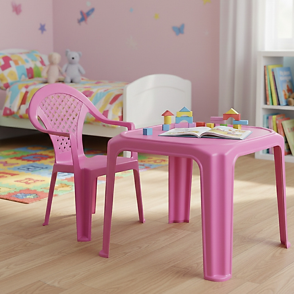 Kit Mesa Cadeira Infantil  Menina Menino Resistent