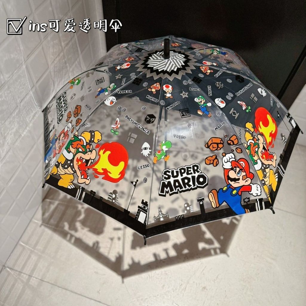 Transparente transparente Super mario guarda-chuva
