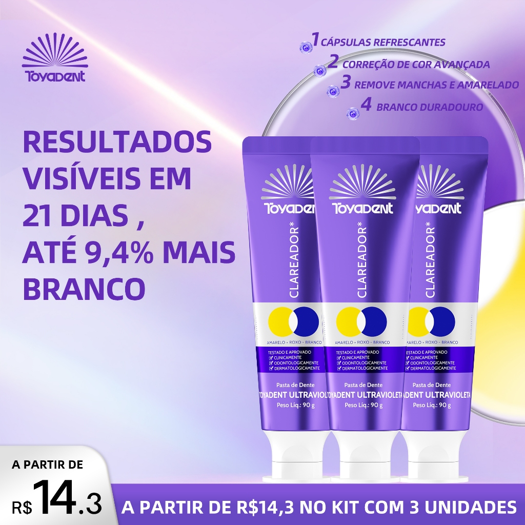 Pasta De Dente ToyaDent 90g , Hálito Fresco , Lim