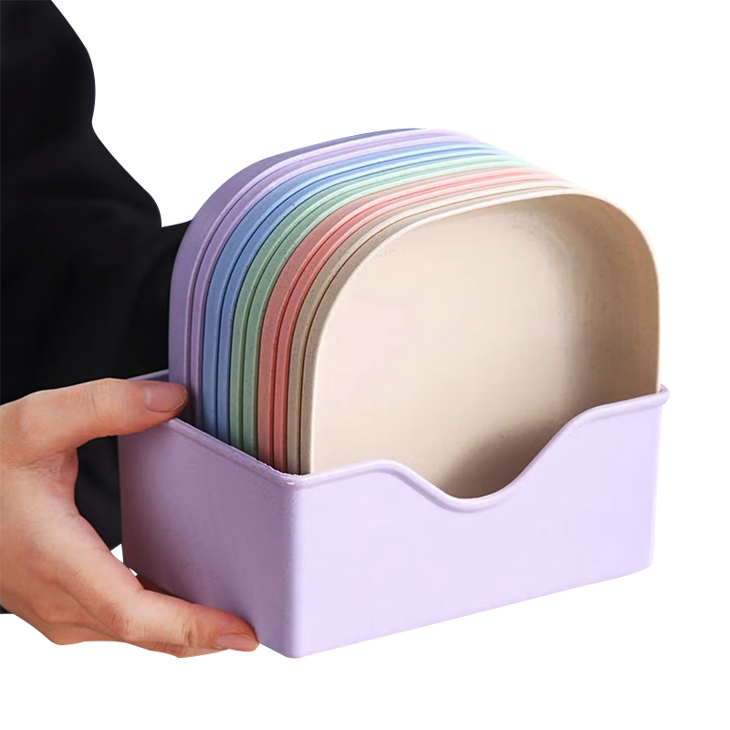 Kit Conjunto de Pratos Plásticos Duros Reutilizá