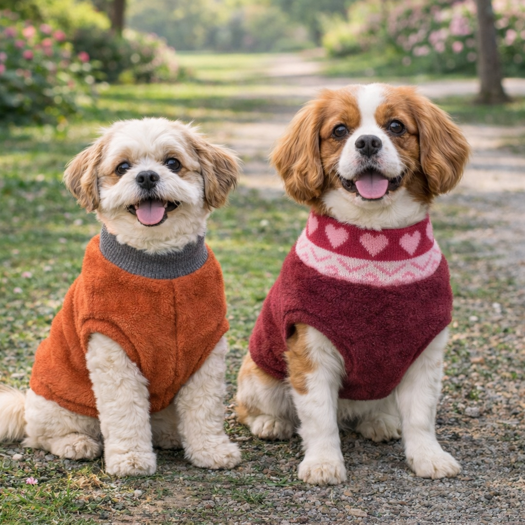 KIT 2 ROUPAS Inverno Cães e gatos PP ao XGTecido