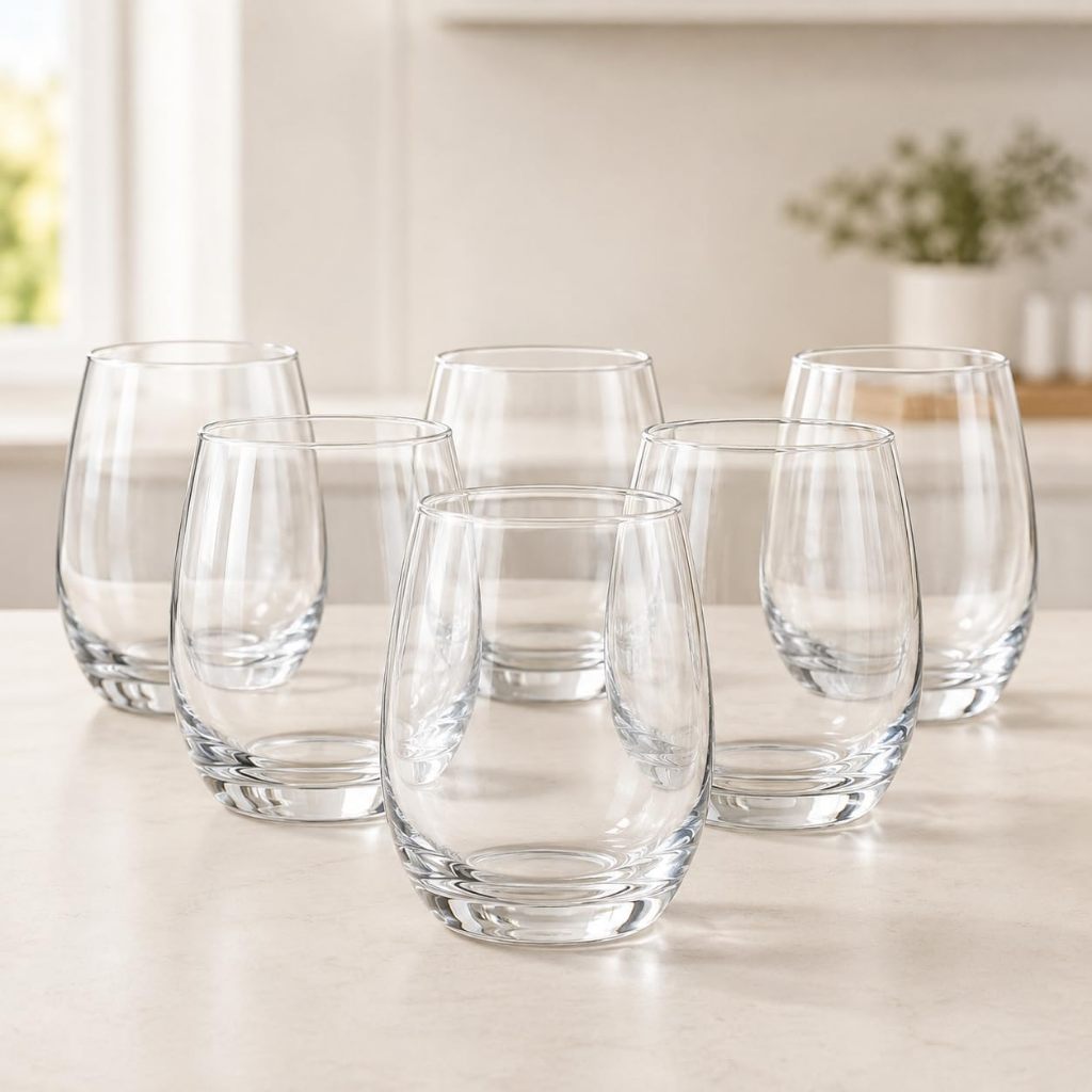 Jogo 6 Copos de Vidro Grosso 465ml Reforçado Para