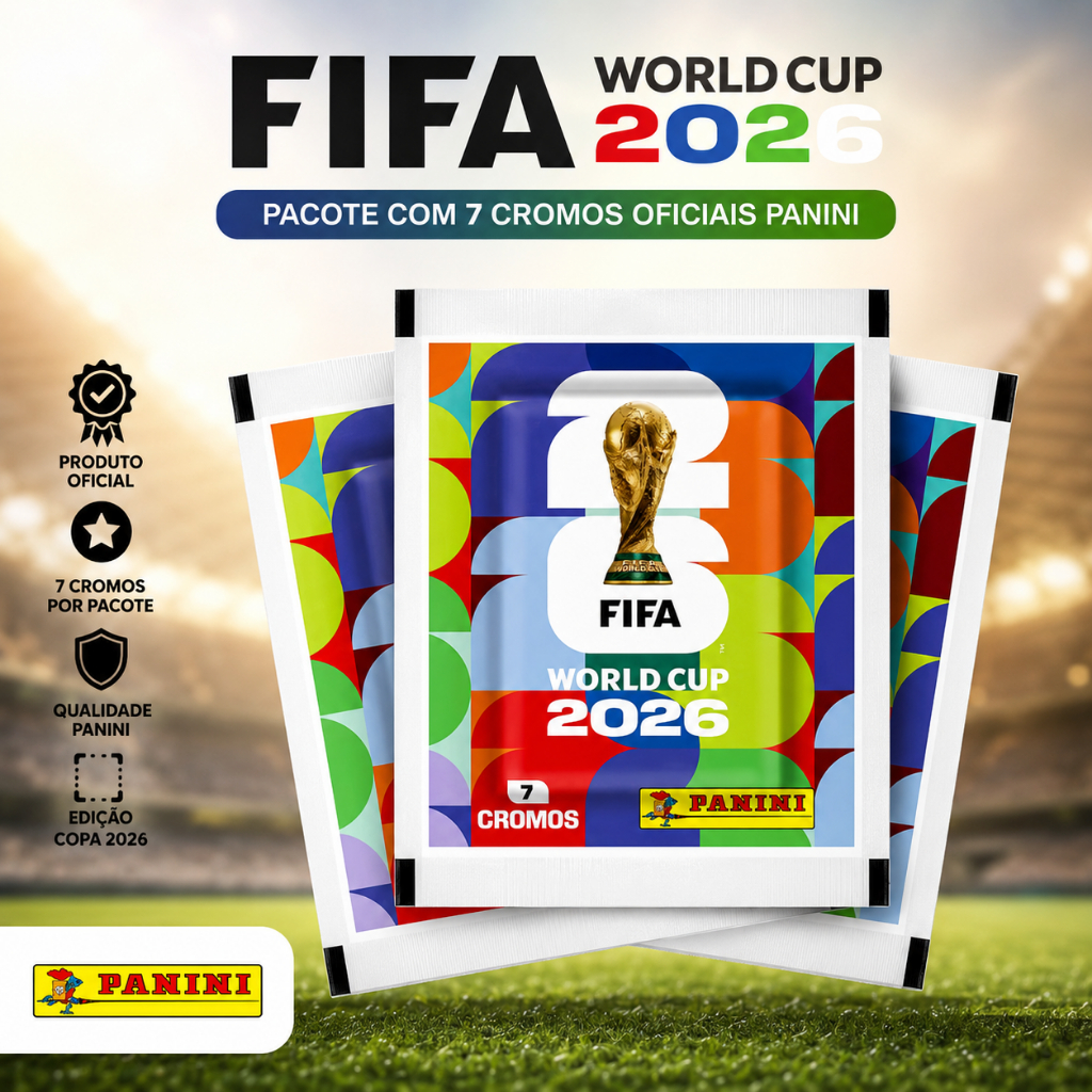 Kit Pacotes Figurinhas Copa 2026 Oficial  Coleçã