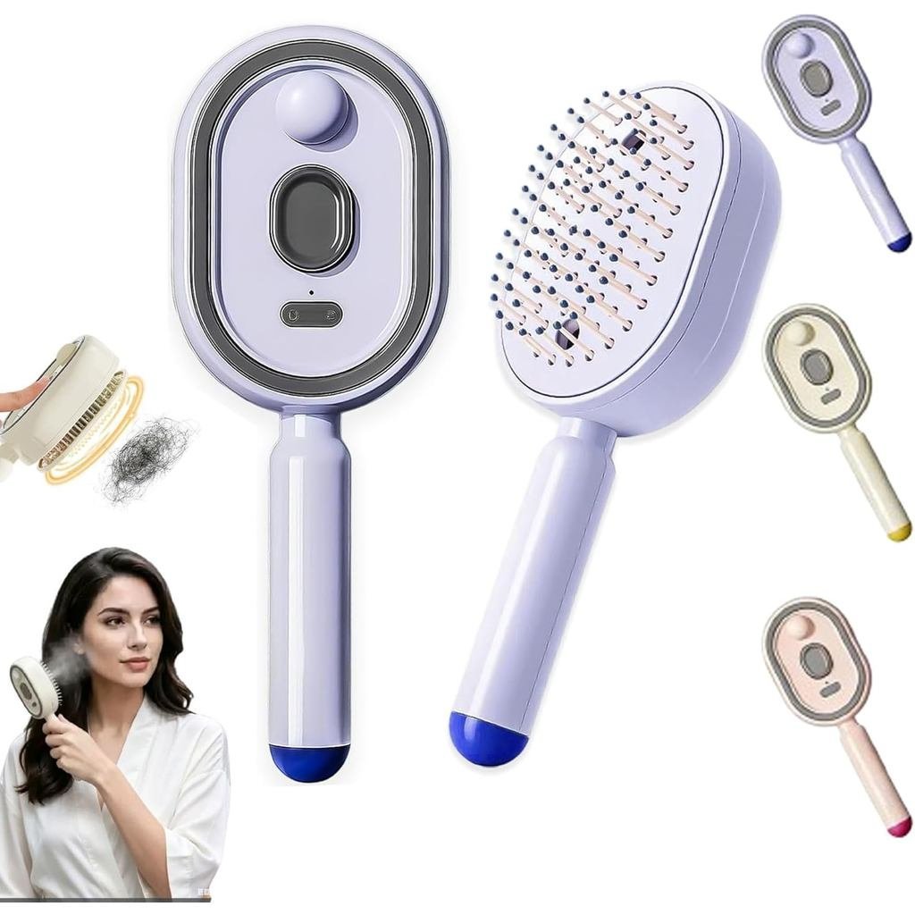 Escova de cabelo de spray e massagem elétrica, 3 