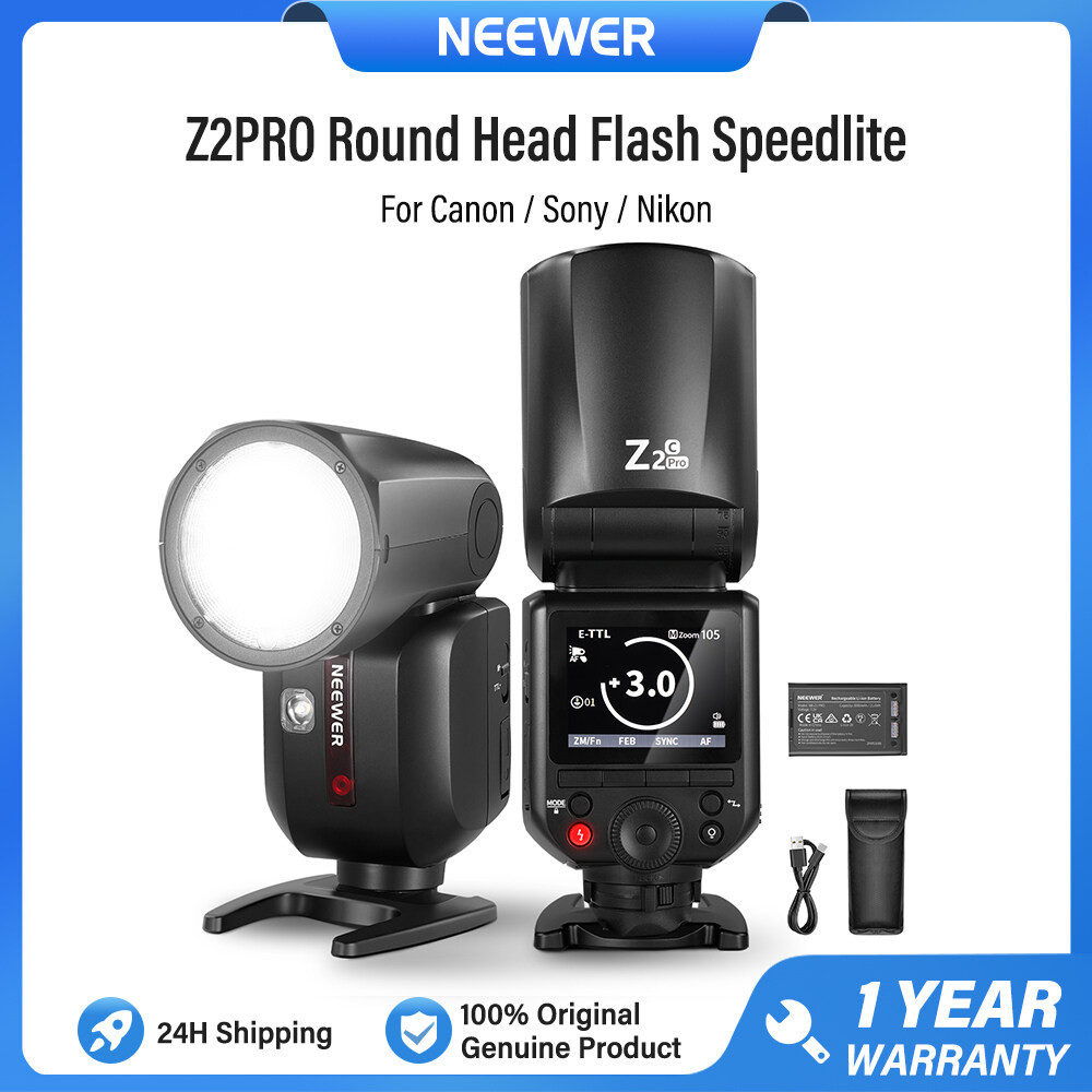 NEEWER Z2PRO 2.4G TTL Cabeça Redonda Flash Speedl