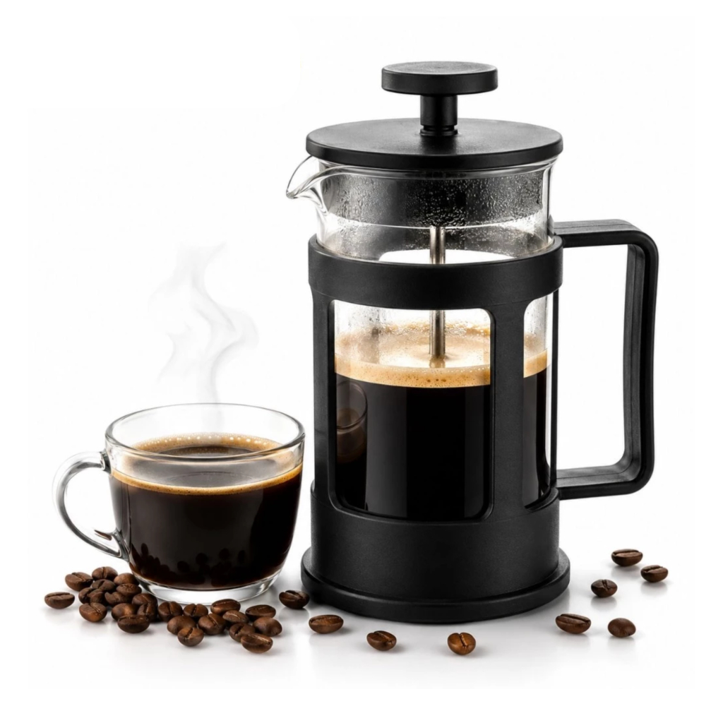 Cafeteira Prensa Francesa 600ML 350ML Vidro Preto 