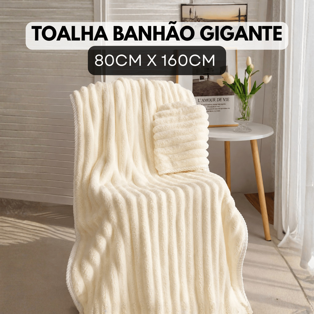 Toalha de Banho Banhão Ultra Macia  Microfibra 80
