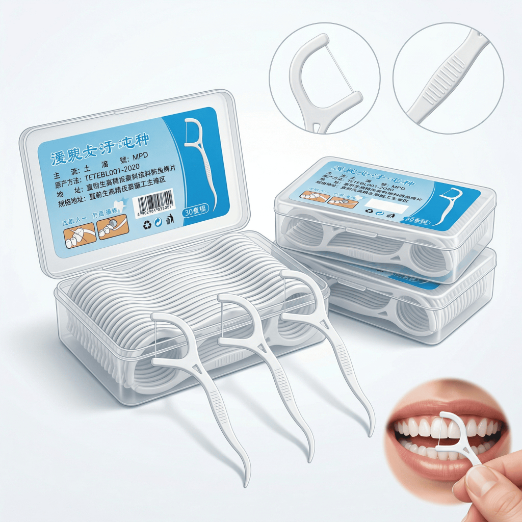 Kit com 10/100/200/300 Fios Dentais Formato Arco p