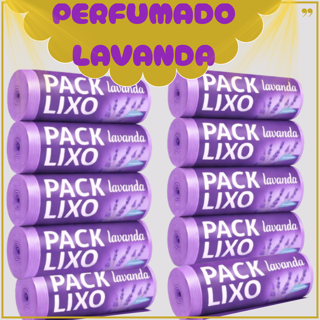 Kit Sacos de Lixo Lavanda Perfumado| Neutraliza Od