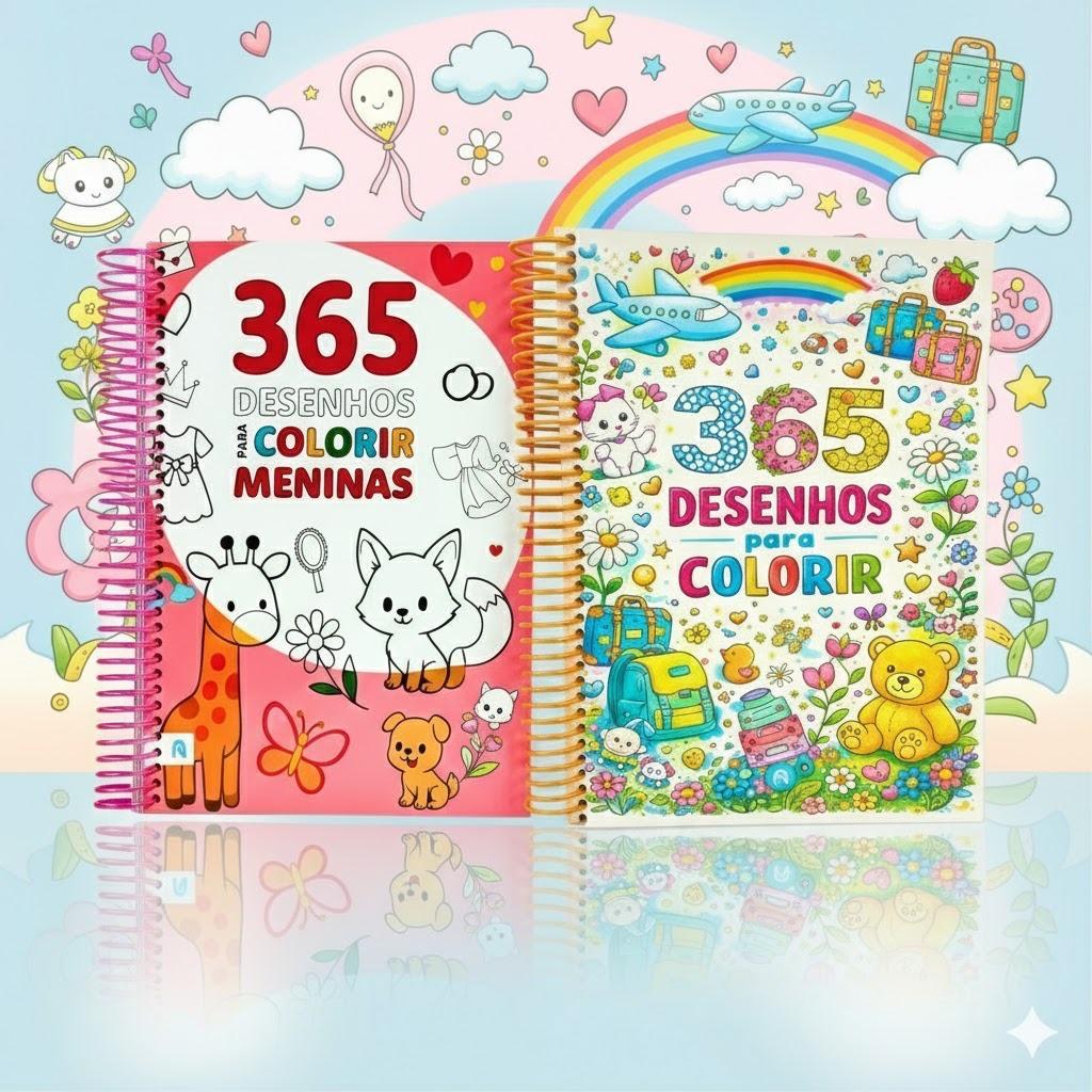 Kit 2 Livros 365 Desenhos Meninas 365 Desenhos par