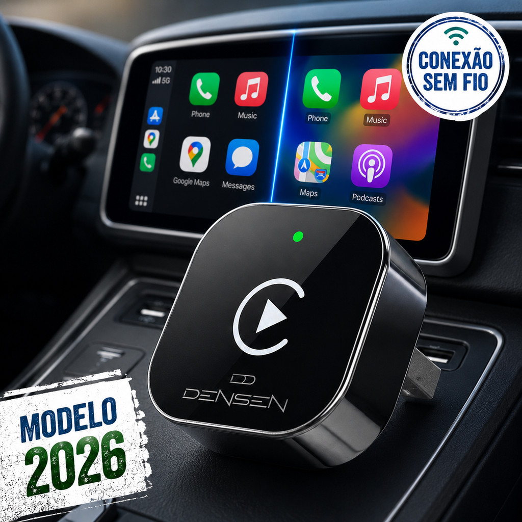 Carplay Adaptador Sem Fio Car Play Android Auto 2 