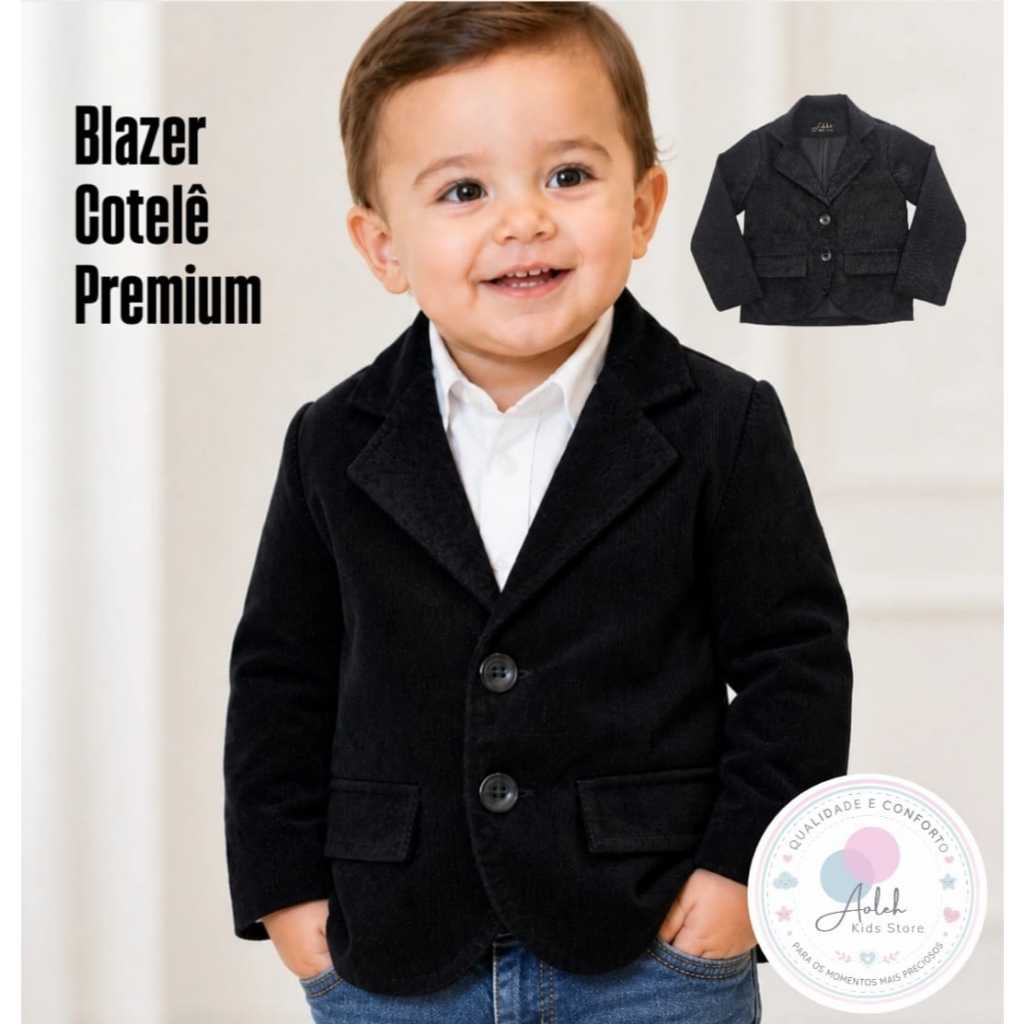 Blazer Infantil Bebê Menino Cotelê Premium Taman
