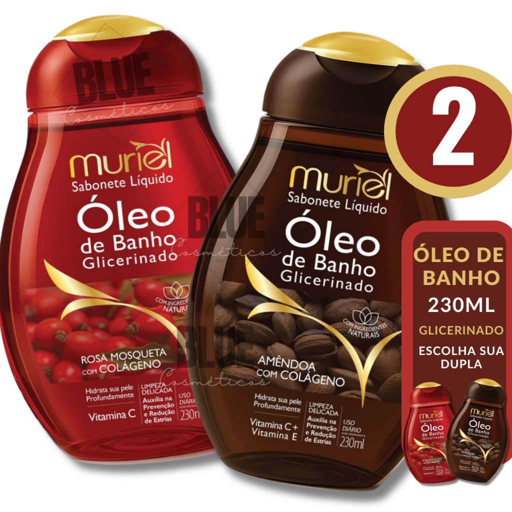 Kit 2 Sabonete Liquido Óleo de Banho GLICERINADO