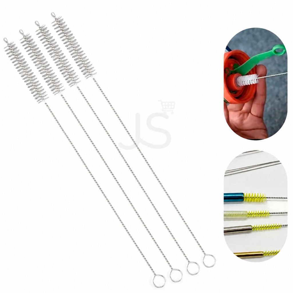 KIT Escova Limpeza Canudo Flexível 22cm Escovinha