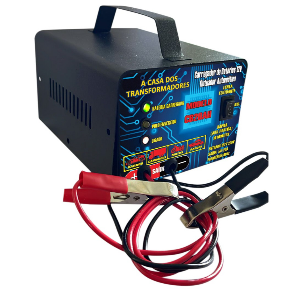 Carregador De Bateria CB LED 12v Até 300 amperes 