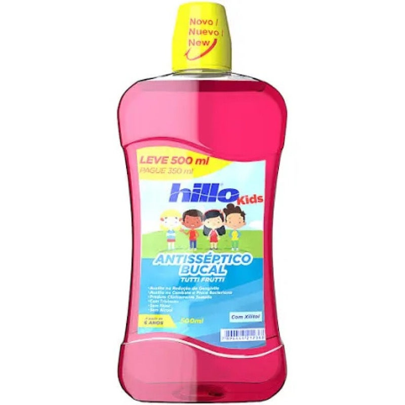 ENXAGUANTE BUCAL HILLO KIDS 500ML SABOR TUTTI FRUI