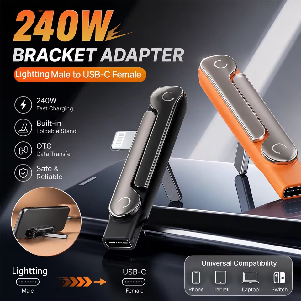 240W USB Tipo-c Lightning Adaptador De Suporte Emb