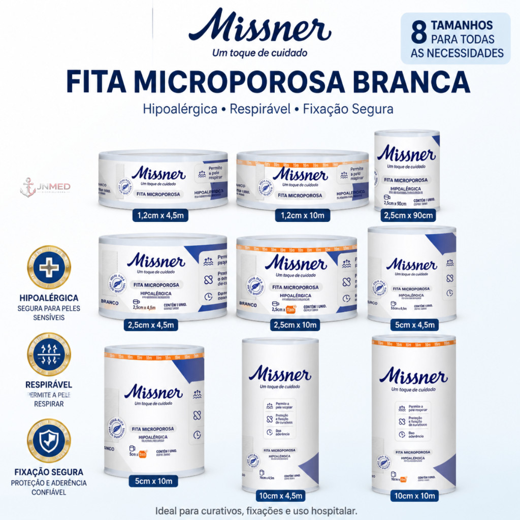 Fita Micropore Branca Curativo Fixação Hipoalerg