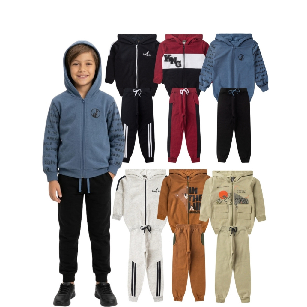 Kit 6 Peças Conjunto Infantil Menino Moletom Pelu