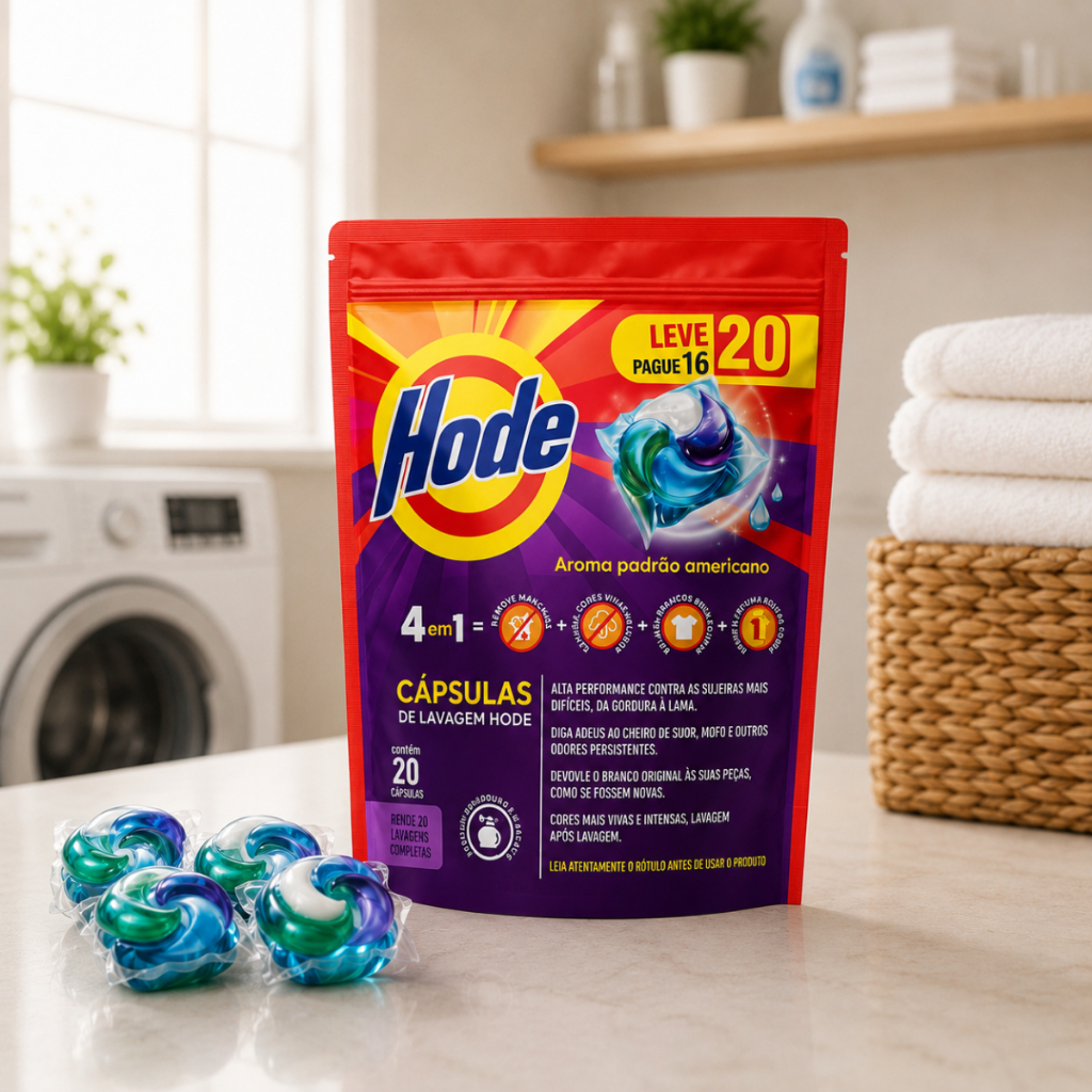 Sabão Cápsula Hode 353g Lava Roupas 4 em 1 Em C�