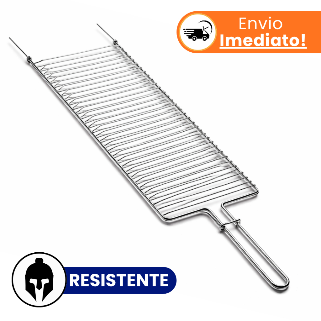 Grelha de Peixe Churrasco Abaulada Dupla 70 x 20 A