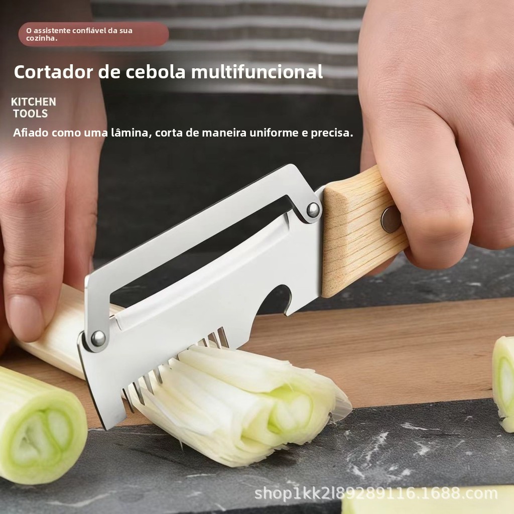 Multifuncional cortador de cebolha de cozinha 3-em