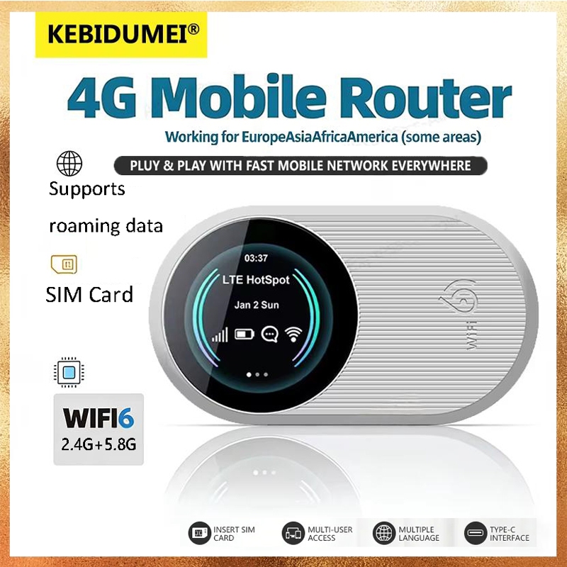 Roteador Móvel M10 Pro WIFI6 4G Com Suporte Para