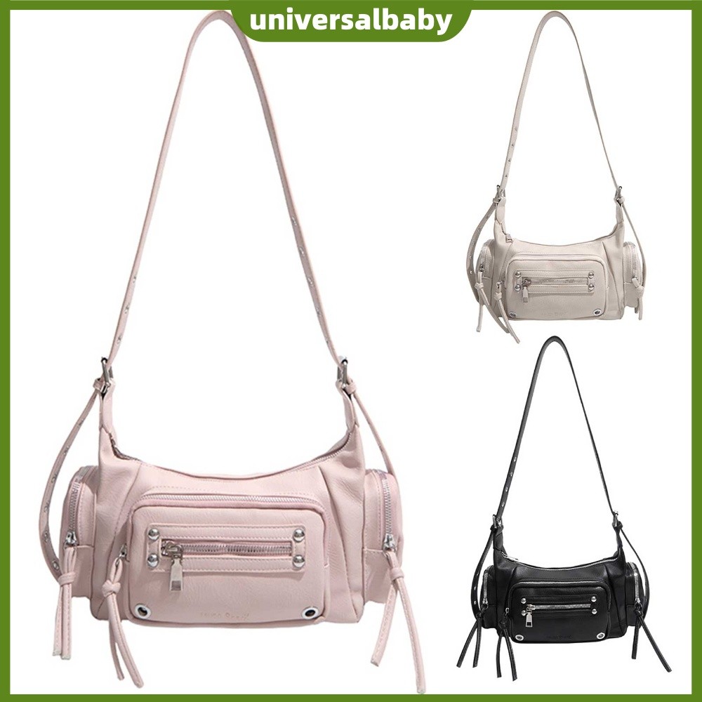 Bolsa Feminina De Couro PU De Metal Com Fecho De Z