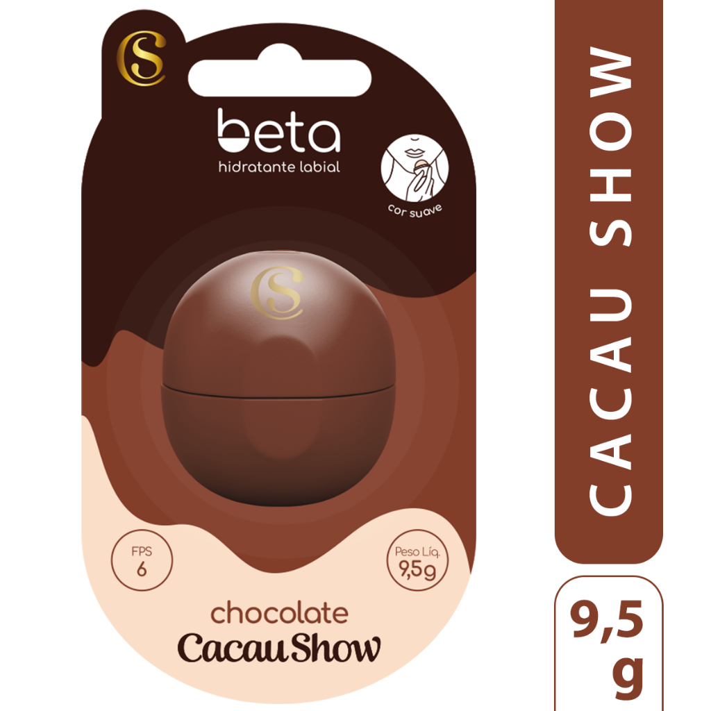 Hidratante Labial Beta Chocolate Cacau Show  Ediç