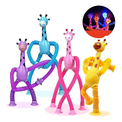 Kit com 4 Unidades Girafas Estica Tubo Gruda Monte
