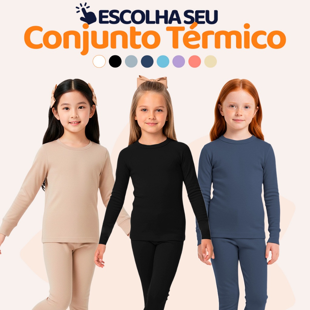 Conjunto Térmico Infantil Menina Kids Blusa e Cal