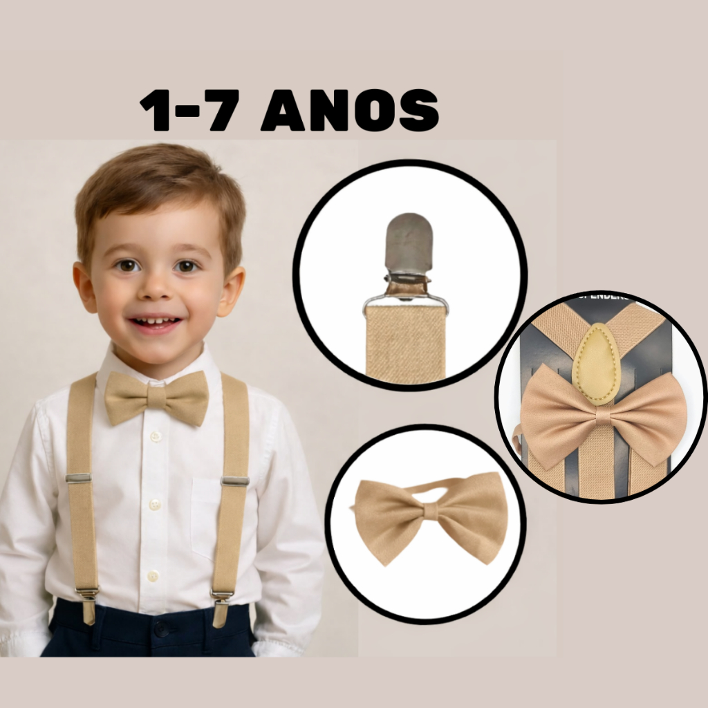 Kit Suspensorio Infantil Masculino Noivinho Pajem 