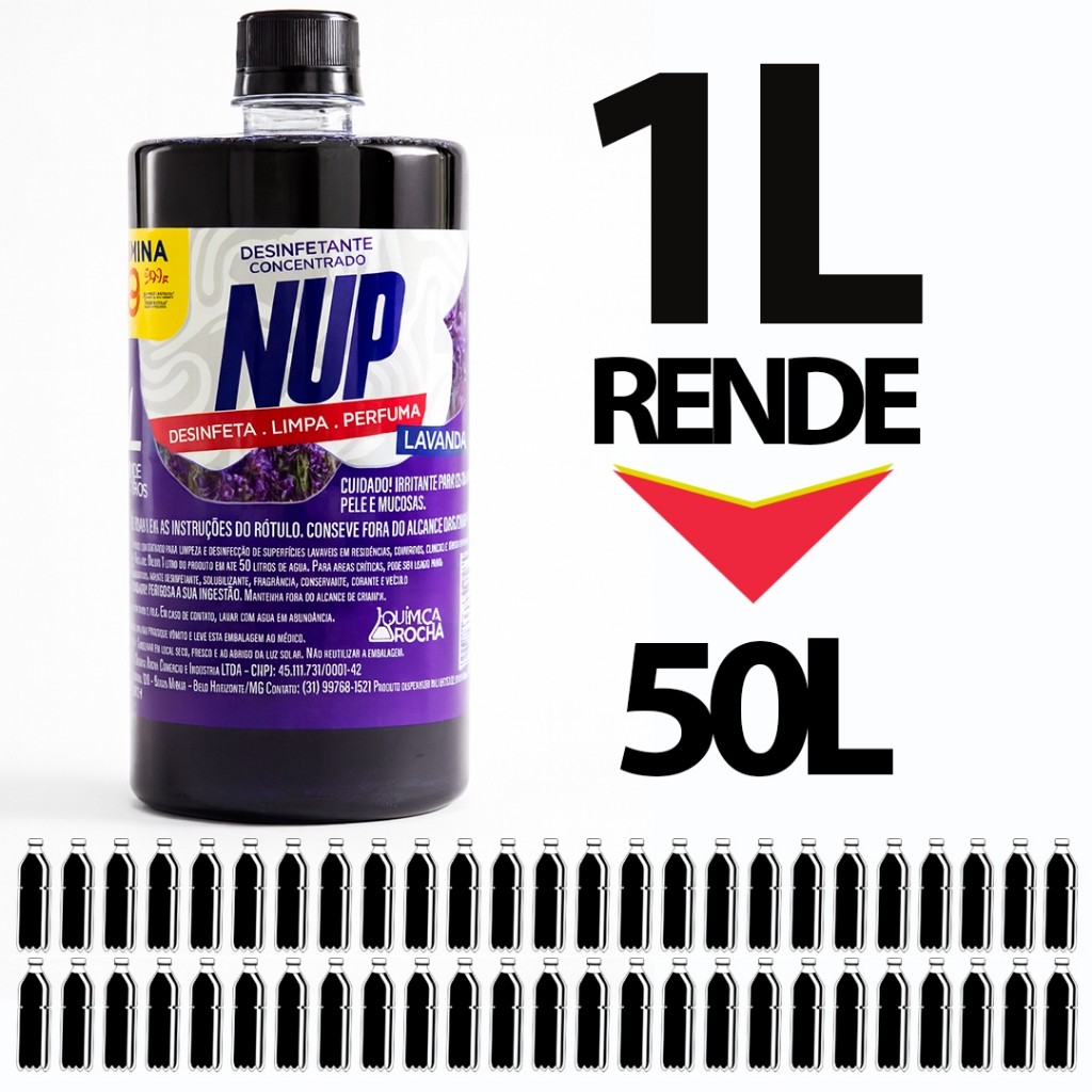 Desinfetante Concentrado 1 litro faz 50 litros 