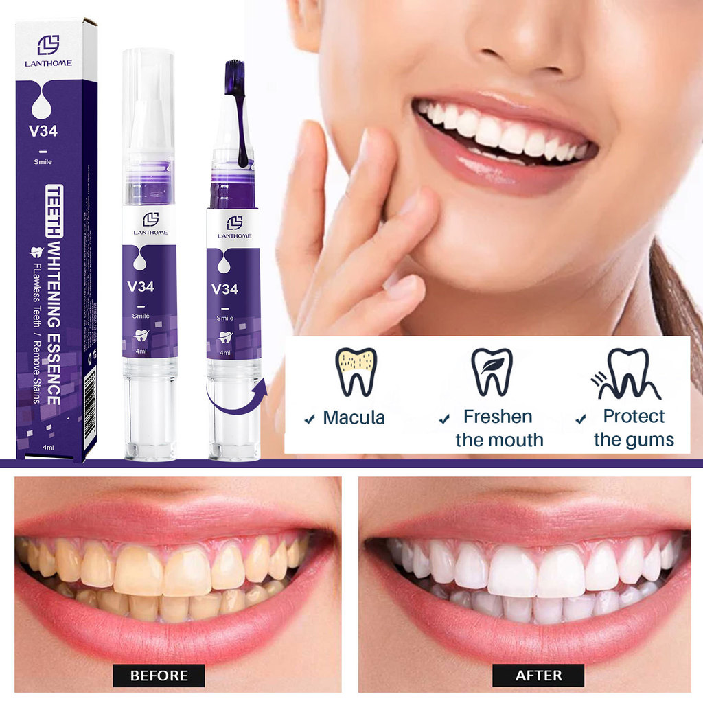 LanthomeV34 Caneta Branqueadora De Dentes Rotativa