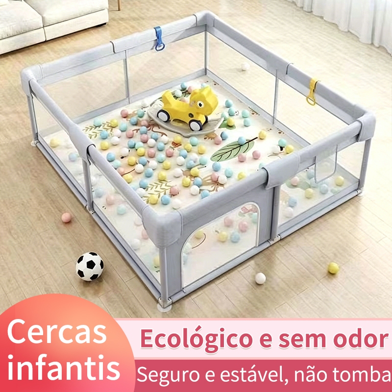 Cercadinho Bebê Grande Portátil Dobrável | Chiq
