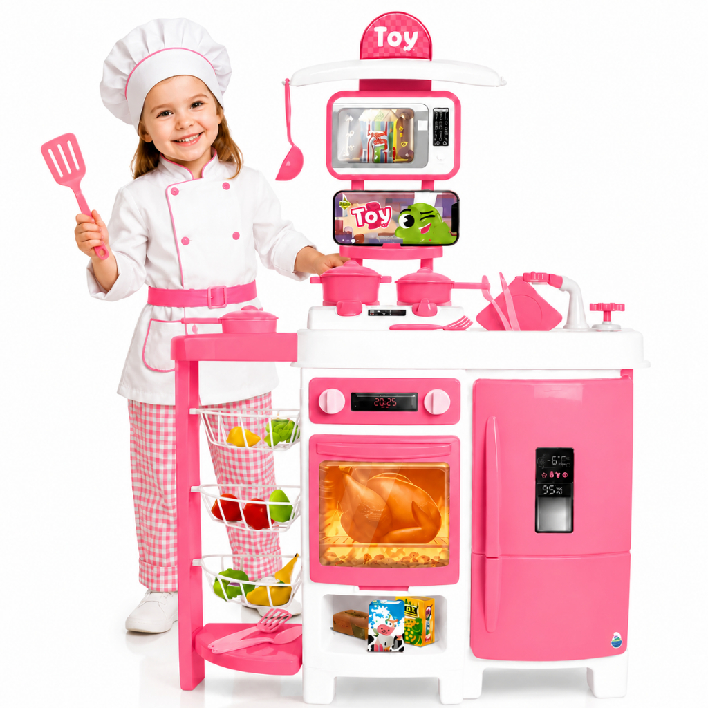 Cozinha Infantil Grande Com Geladeira Completa 92 